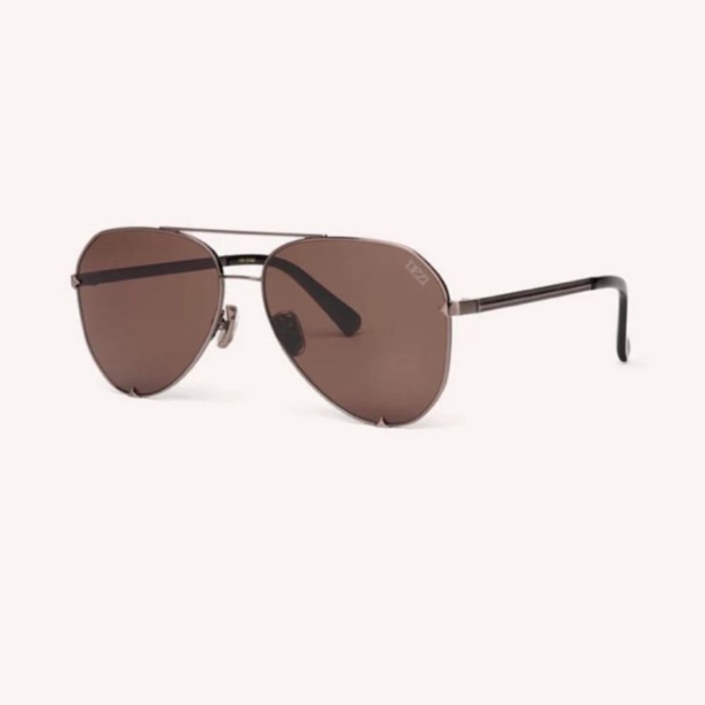 Dezi Blueprint Brown Aviator Sunglasses
